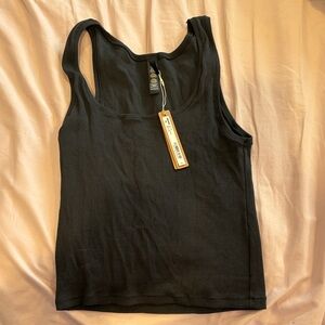 SKIMS Charcoal Ribbed Tank Top